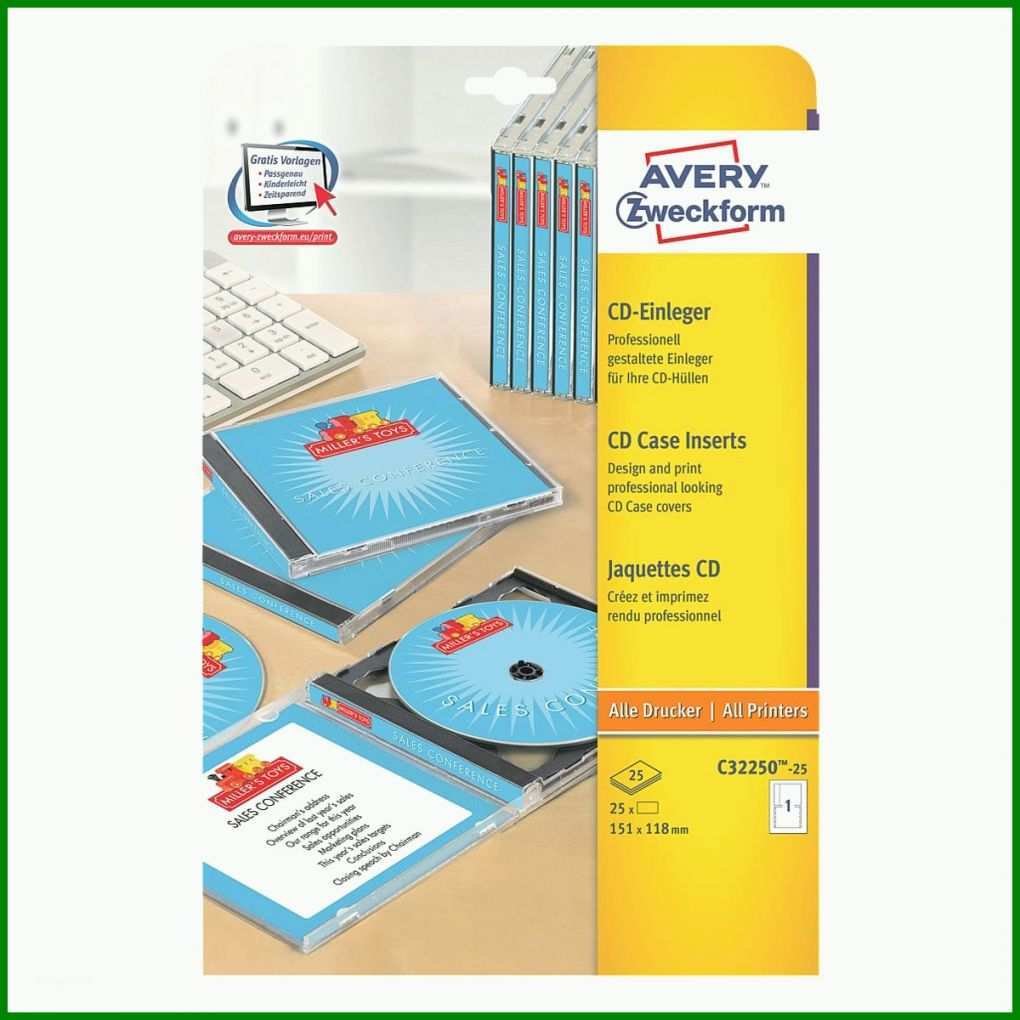 Bemerkenswert Avery Zweckform Cd Einleger Vorlage 1200x1200