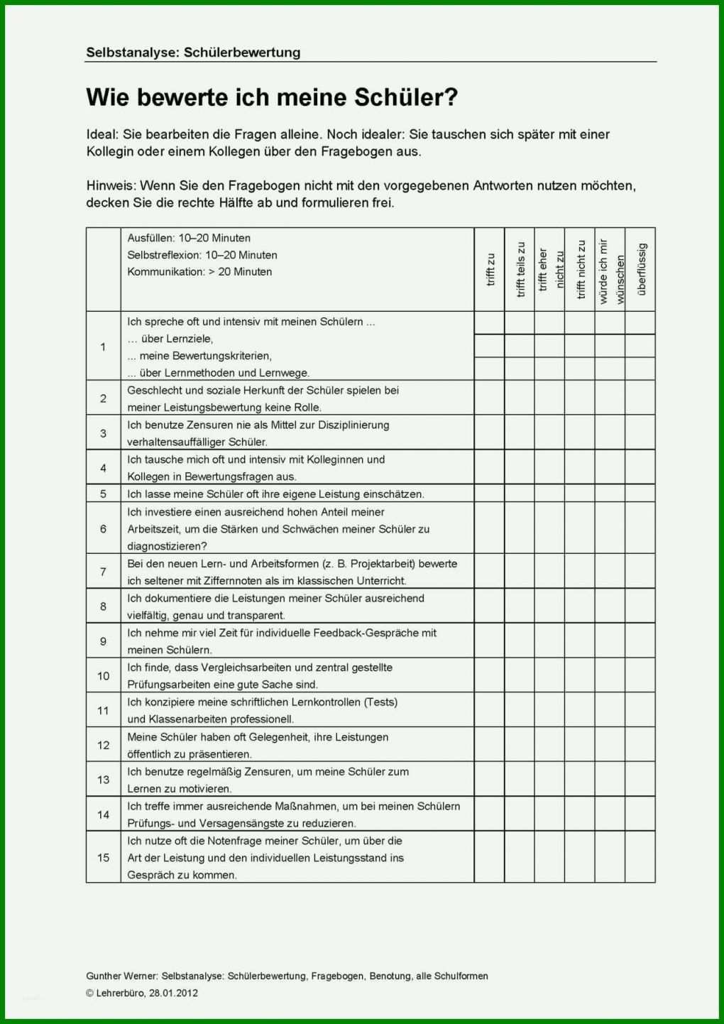 Sensationell Fragebogen Vorlage Doc 1280x1810