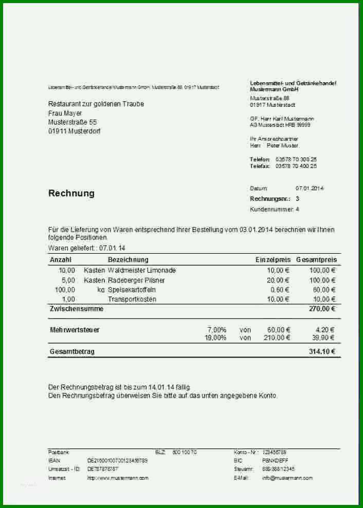 Ausgezeichnet Vorlage Rechnung Freiberufler Ohne Umsatzsteuer 706x989