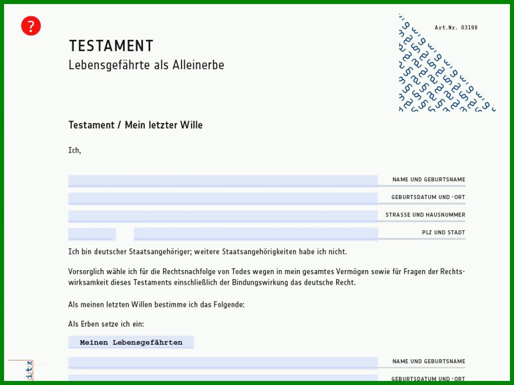 Unvergleichlich Behindertentestament Vorlage 1136x851