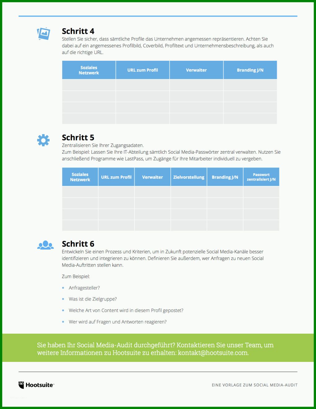 Moderne Content Audit Vorlage 1275x1650