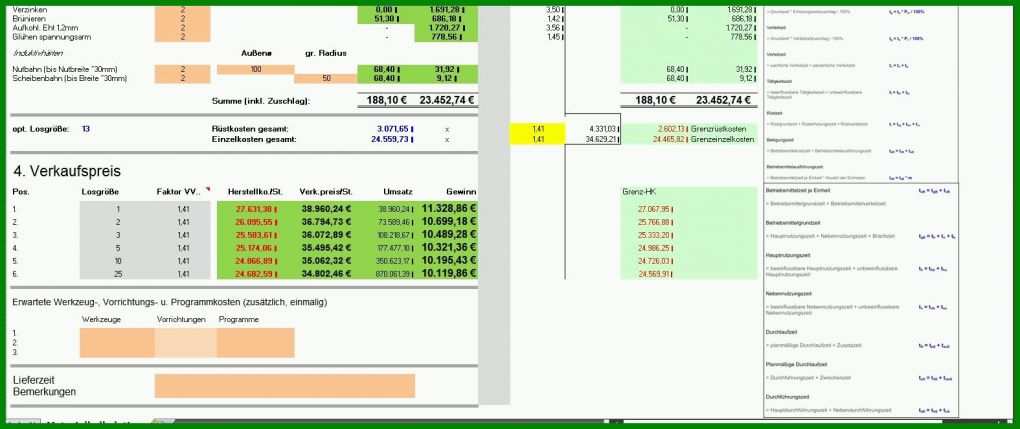 Faszinieren Kalkulation Verkaufspreis Excel Vorlage 1575x662