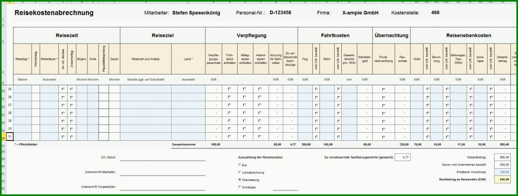 Beste Reisekostenabrechnung Selbstständige Vorlage 1894x718