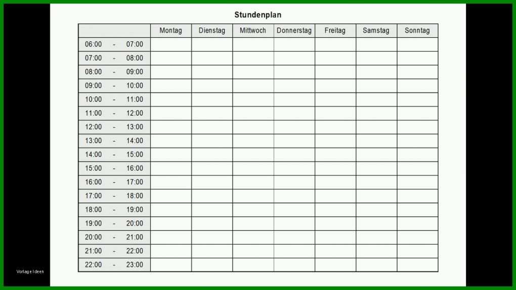 Selten Wochenplan Vorlage Word 1280x720