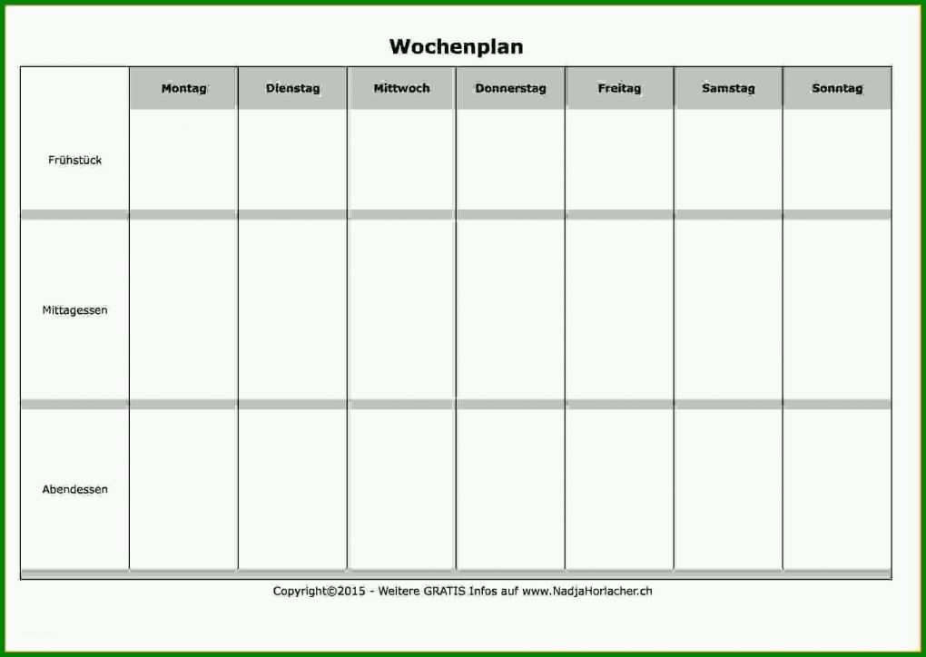 Überraschend Wochenplan Vorlage Word 1776x1261