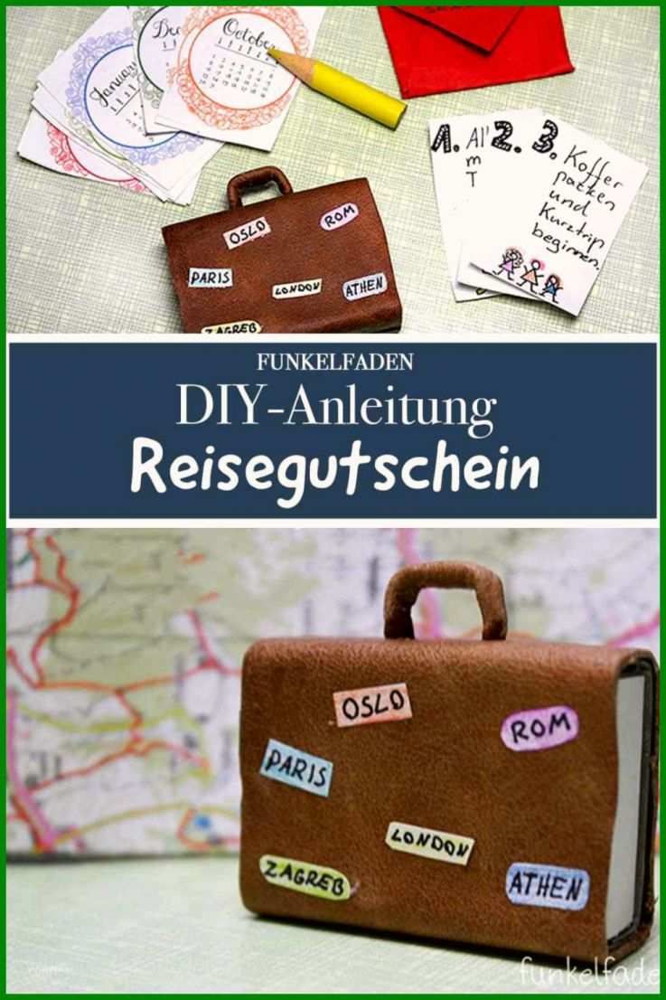 Diy Anleitung Reisegutschein Basten Mit Koffer Teil Der Reisegutschein Basteln Vorlage