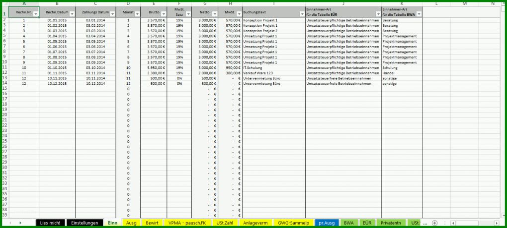 Toll Einnahmen überschuss Rechnung Vorlage Excel 1438x648