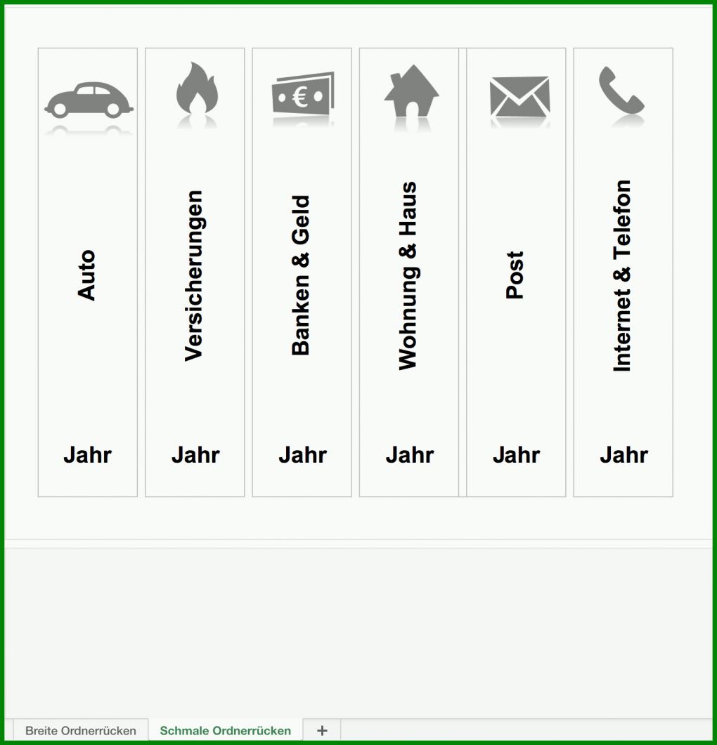 Sensationell ordnerrücken Vorlage Excel Kostenlos 1446x1504