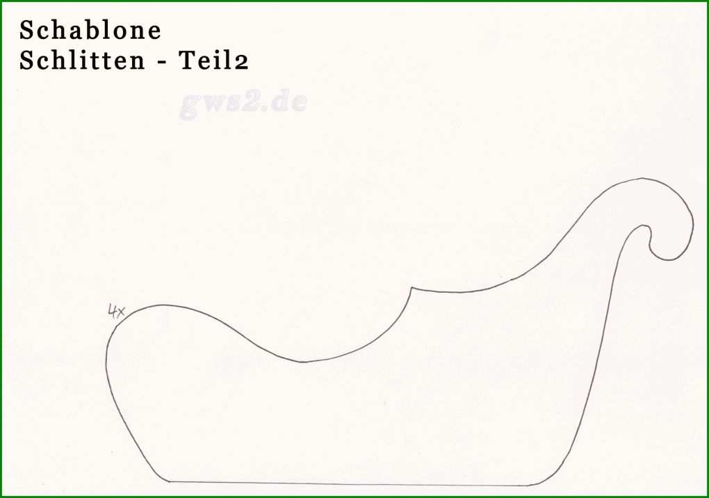 Vorlage Schlitten Basteln Teil Der Schlitten Vorlage Zum Basteln