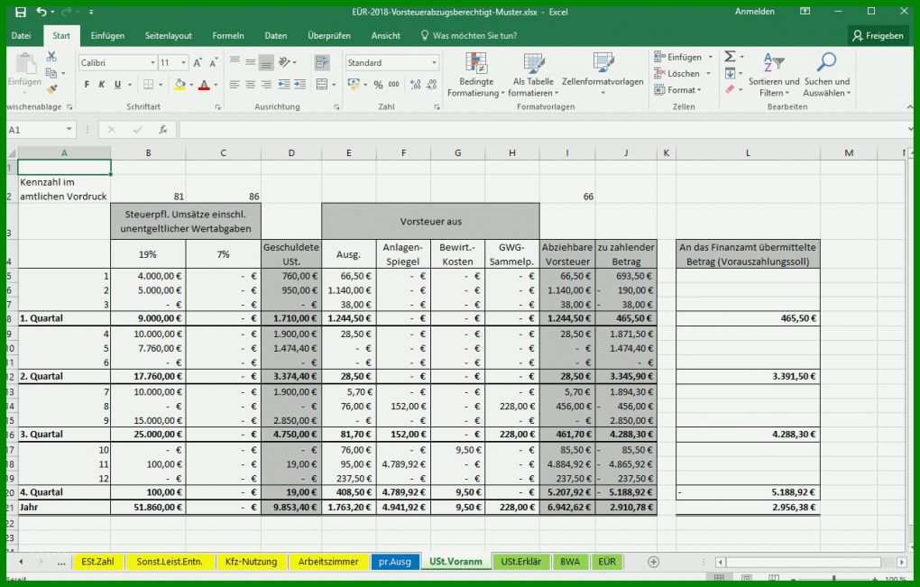 Empfohlen Eröffnungsbilanz Ug Excel Vorlage 1285x820