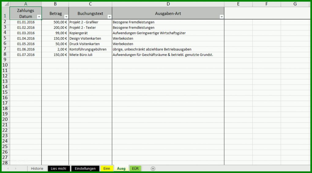 Erstaunlich formlose Gewinnermittlung Kleinunternehmer Vorlage 1146x637