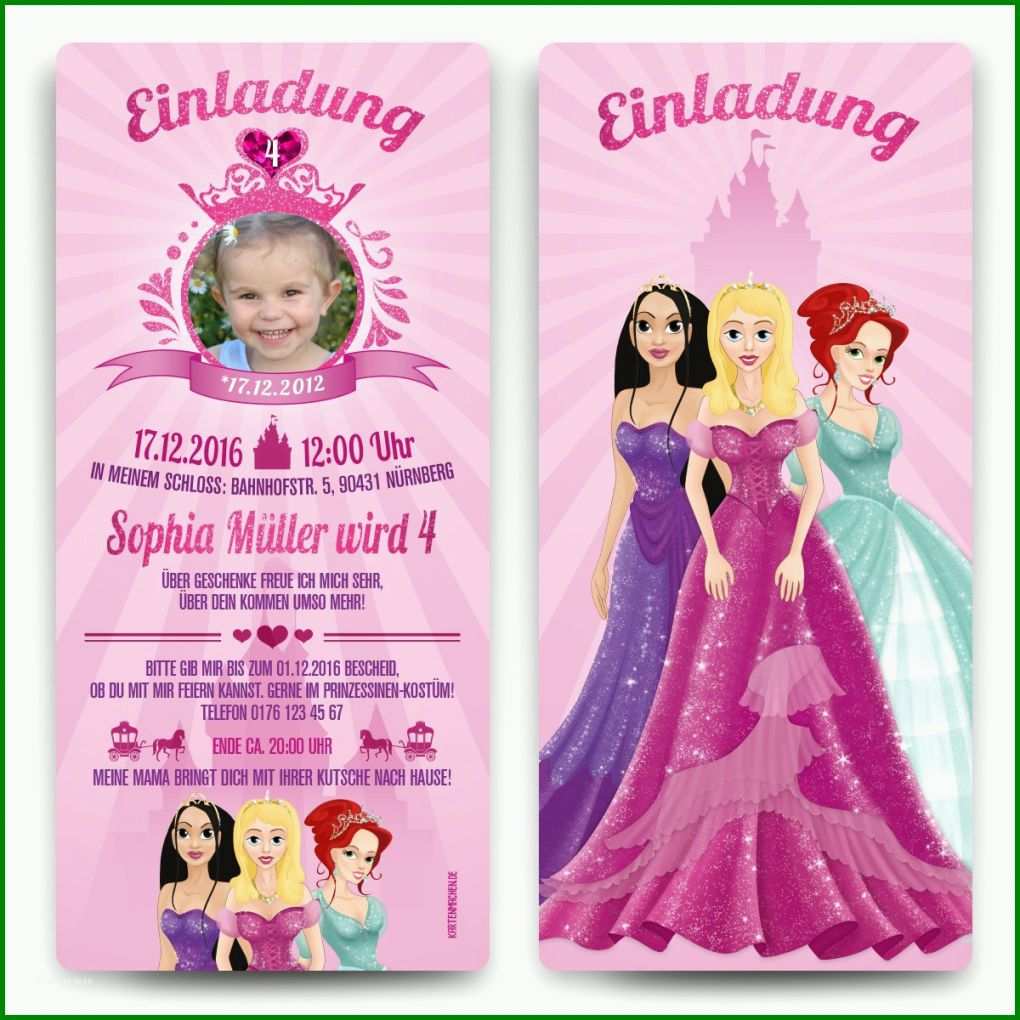 Spektakulär Kindergeburtstag Einladung Prinzessin Vorlage 1200x1200