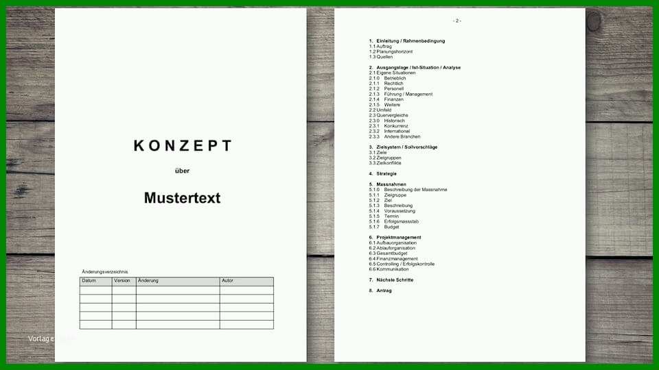 Tolle Konzept Vorlage Im Word format 202424