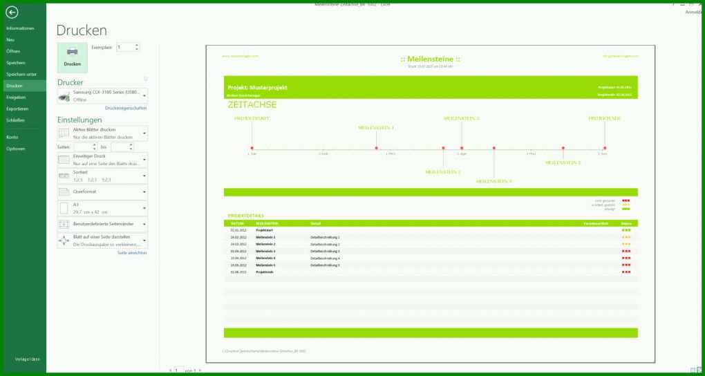 Modisch Meilensteinplan Excel Vorlage 1920x1024