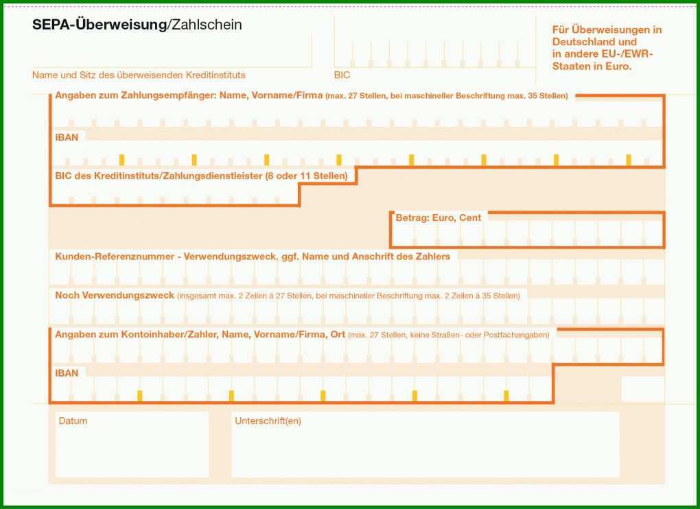 Ungewöhnlich Sepa überweisung Vorlage Pdf 1805x1313