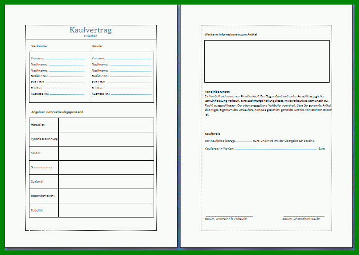 Perfekt Kaufvertrag Gebrauchte Möbel Wohnideen 149488