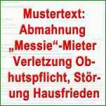 Großartig Abmahnung Messi Wohnung Vorlage 1000x1000