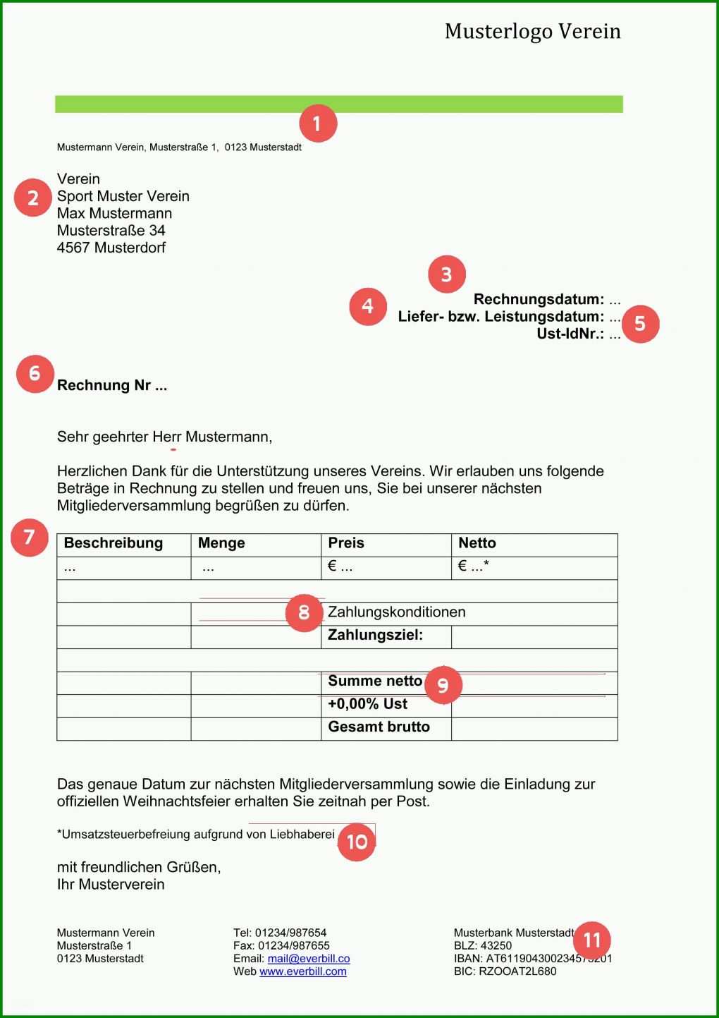 Einzahl Aufwandsentschädigung Vorlage 2480x3508