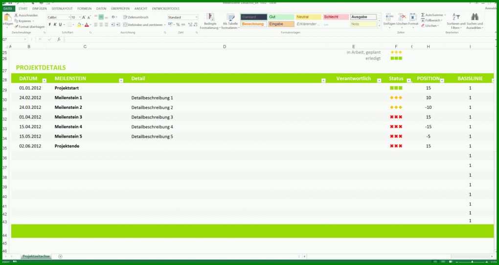 Beeindruckend Meilensteinplan Vorlage Excel 1920x1023