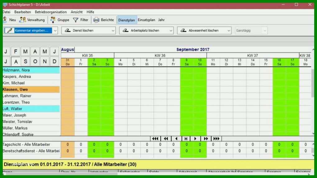 Moderne Monatsdienstplan Excel Vorlage 1022x576