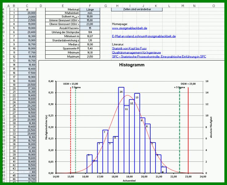 Großartig Six Sigma Excel Vorlagen 778x636