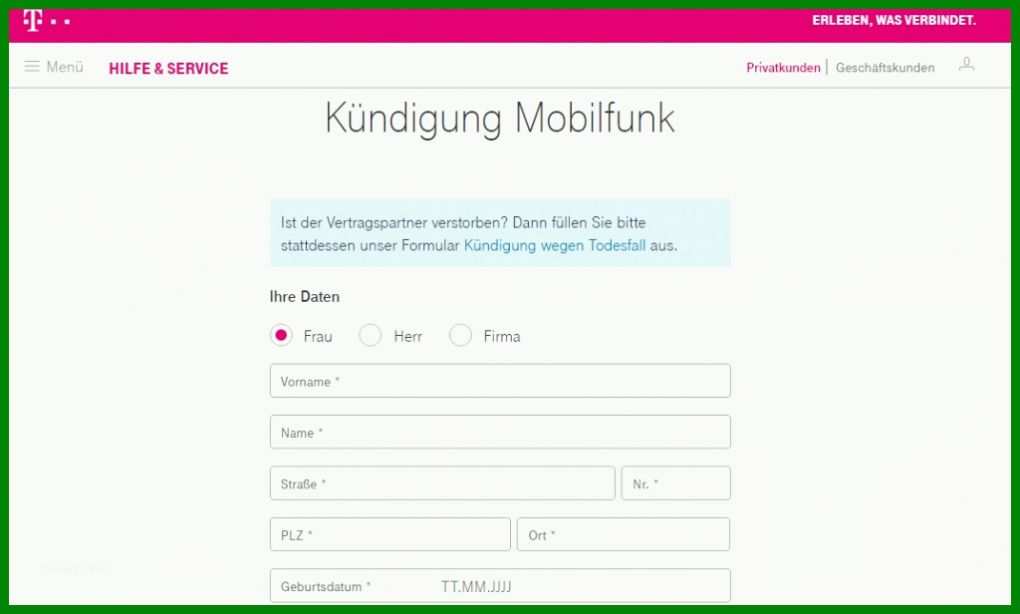 Perfekt Telekom Vertrag Kündigen Vorlage 1024x616