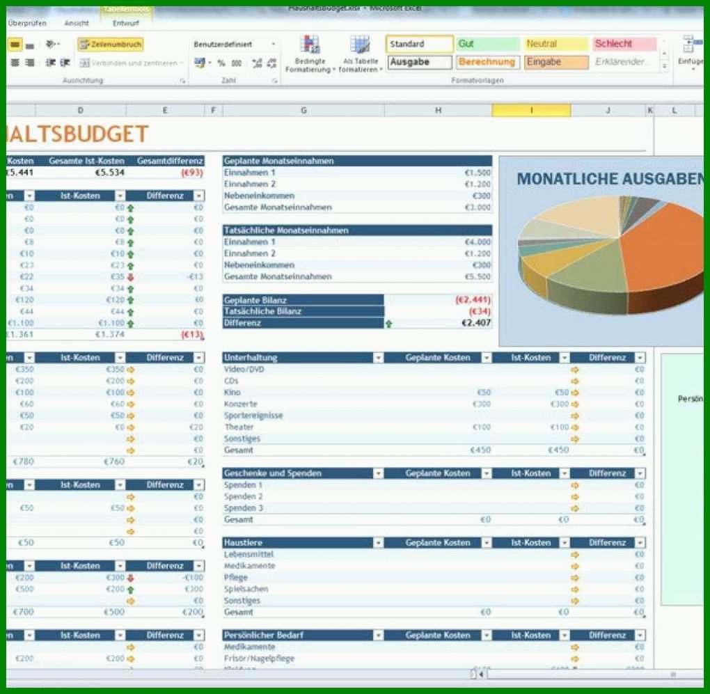 Bestbewertet Vorlage Haushaltsbuch Excel 1024x1001