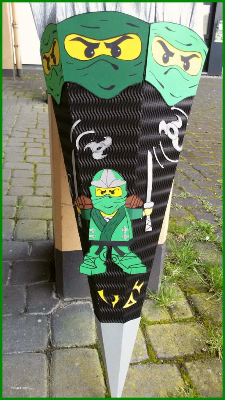 Ninjago Schultüte … Basteln Teil Der Schultüte Ninjago Basteln Vorlage