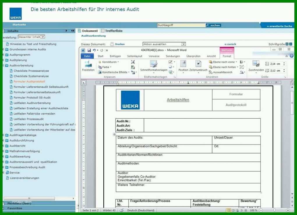 Größte Content Audit Vorlage 1023x740