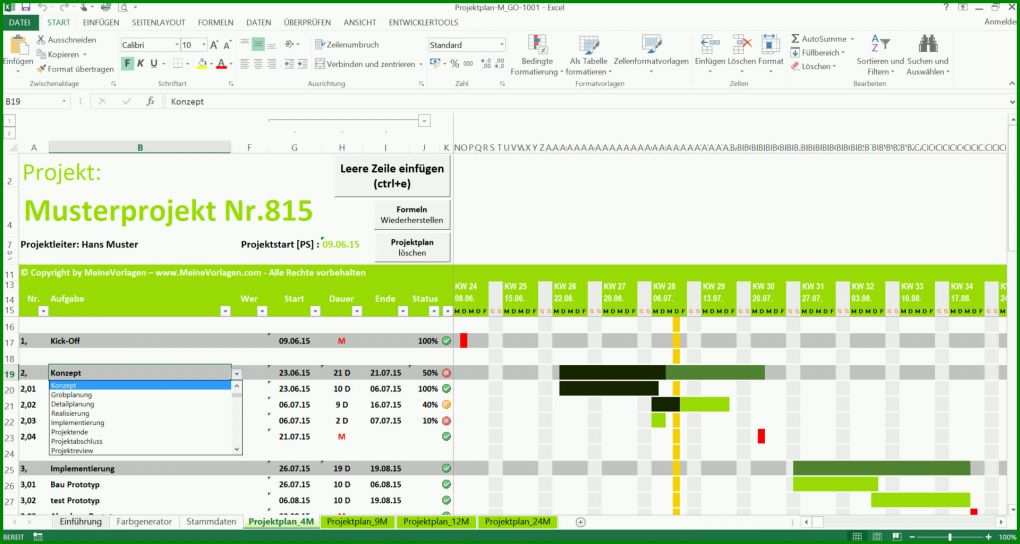 Tolle Projektplan Excel Vorlage 2017 Kostenlos 1920x1024