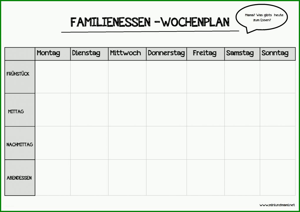 Singular Wochenplan Essen Vorlage 2338x1653