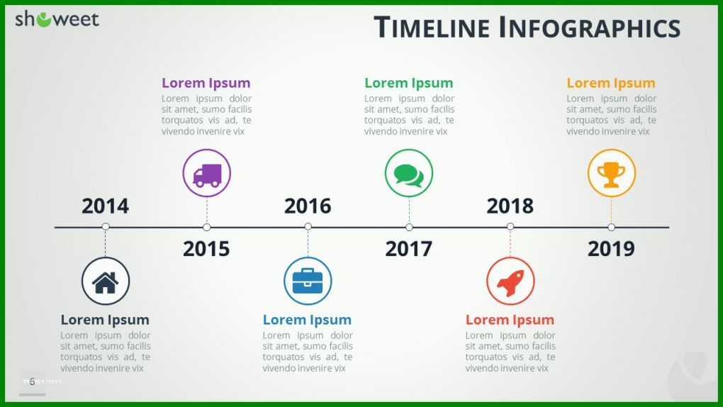 Atemberaubend Timeline Powerpoint Vorlage 1280x720