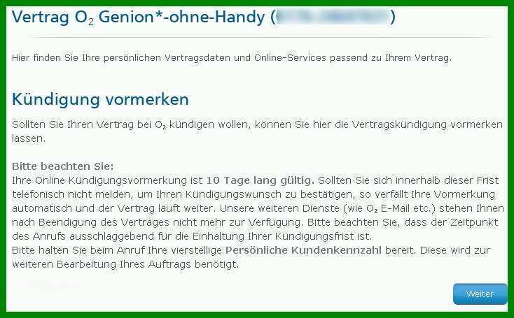 Moderne Vorlage Kündigung Mobilfunkvertrag O2 734x455