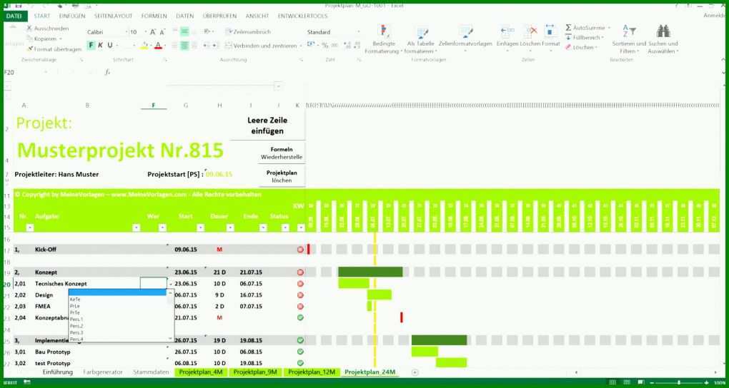 Beste 10 Aufgabenplanung Excel Vorlage Vorlagen123 ...