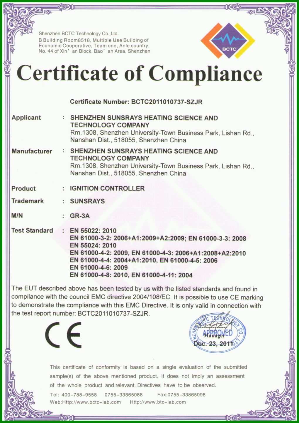 Empfohlen Certificate Of Compliance Vorlage 1168x1648