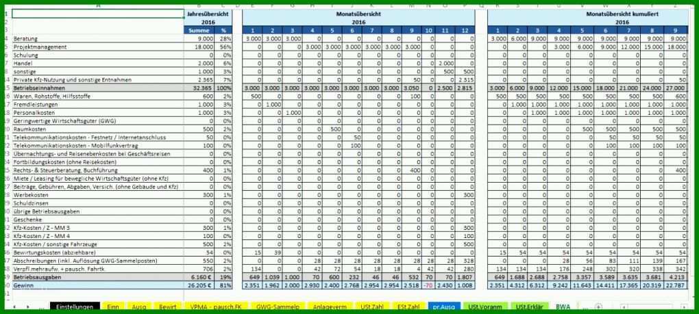 Ausnahmsweise Excel Buchhaltung Vorlage Gratis 1368x616