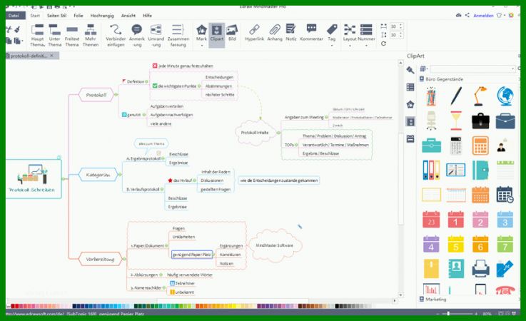 Unvergleichlich Vorlage Mindmap Word 850x519