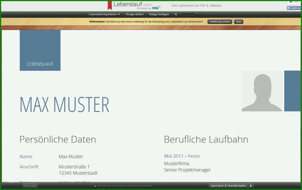 Empfohlen Lebenslauf Vorlage Xing Login 1652x1039