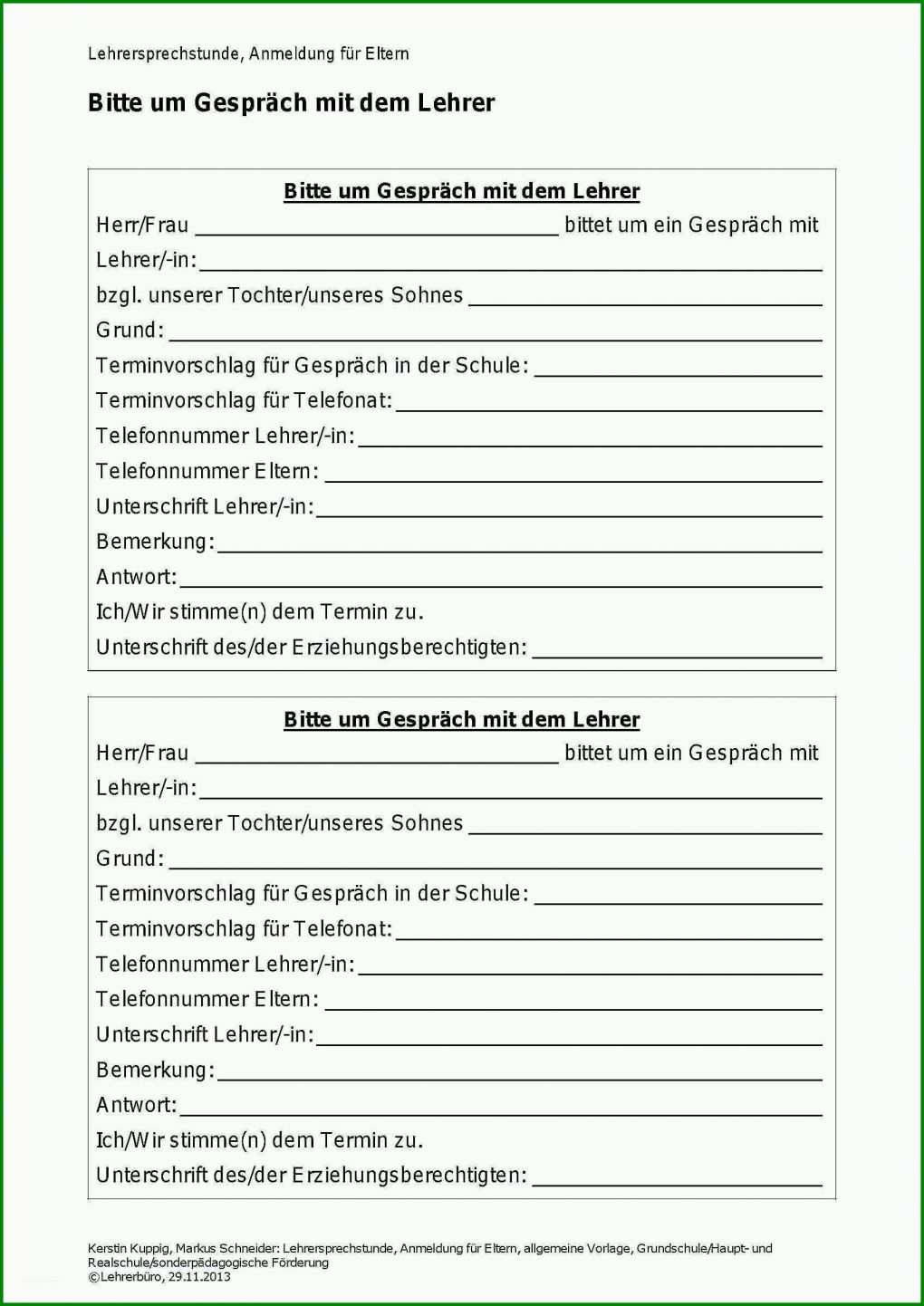 Faszinieren Vorlage Elterngespräch Grundschule 1695x2397