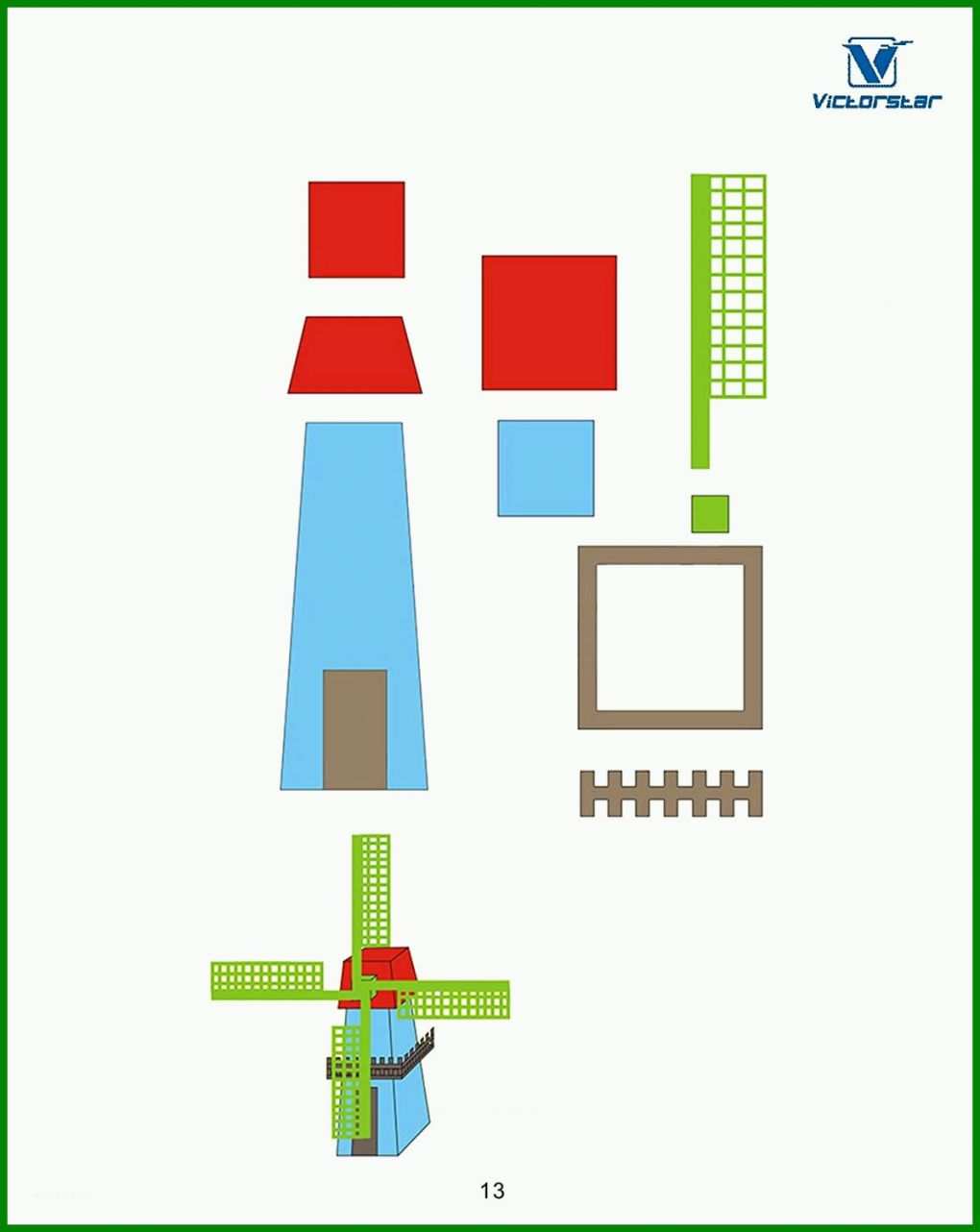 Großartig Eine Windmühle Aus Dem Victorstar 3d Stift Vorlagen Set 534733