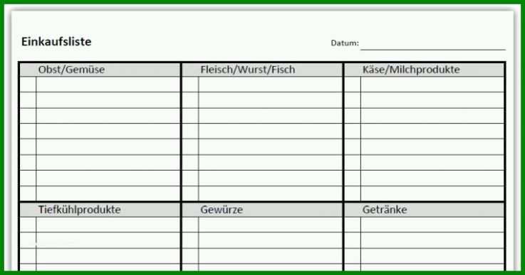 Beeindruckend Einkaufsliste Vorlage 762x400