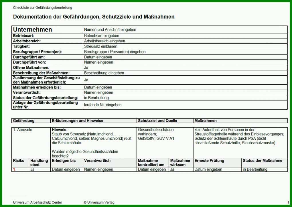 Wunderschönen Gefährdungsbeurteilung Gebäudereinigung Vorlage 1200x850