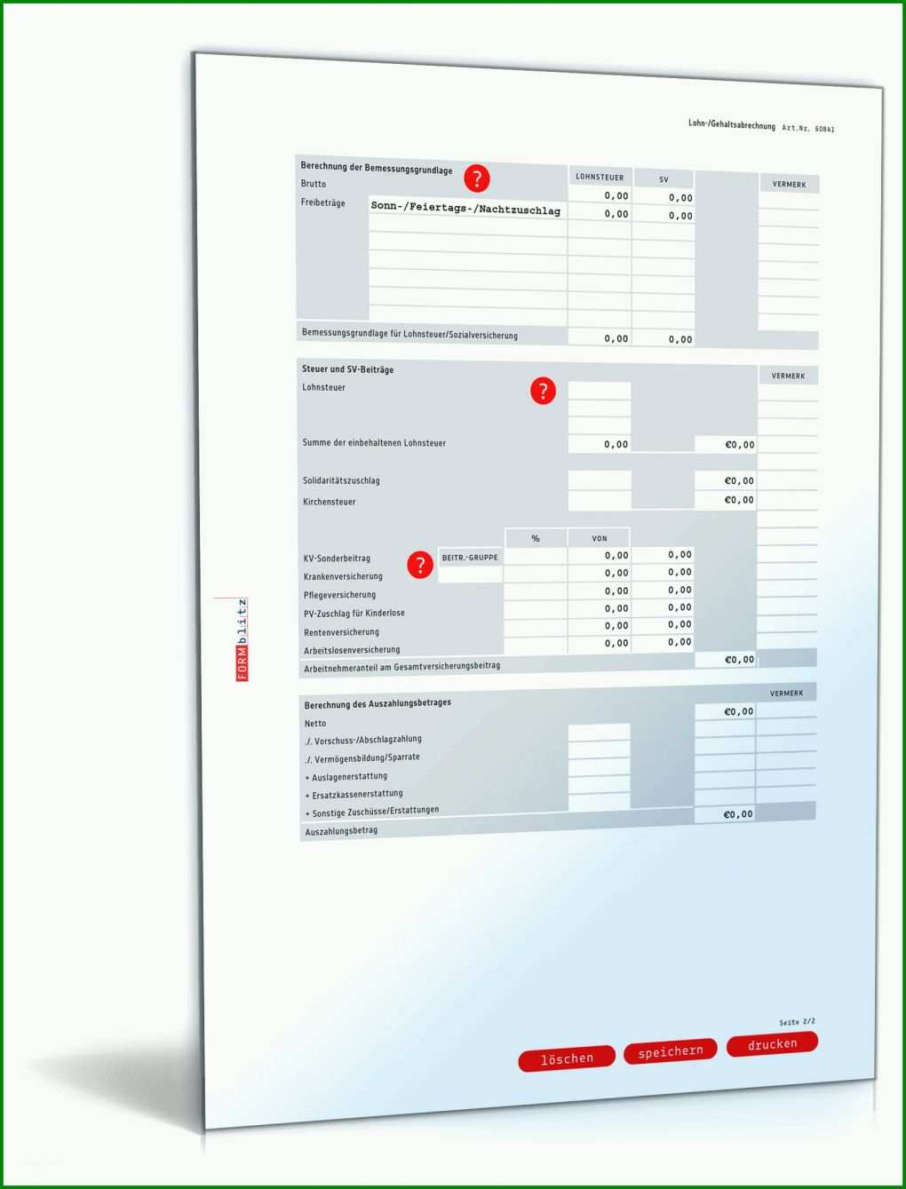 Fantastisch Gehaltsabrechnung Vorlage Excel 1600x2100