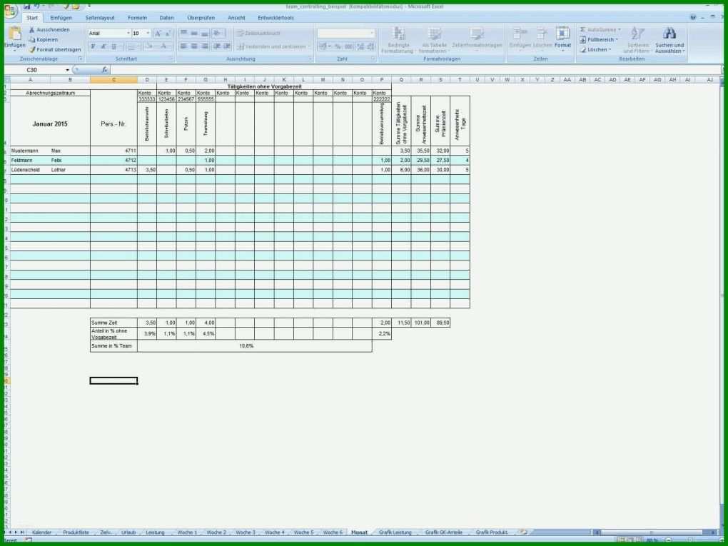 Original Office Excel Vorlagen 1600x1200