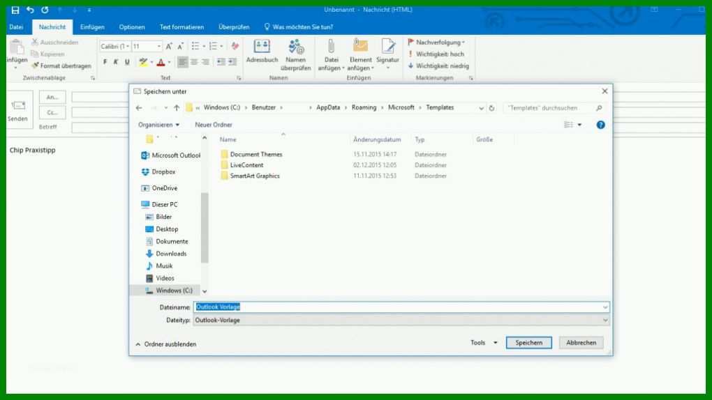 Schockieren Outlook Email Vorlage 1024x576