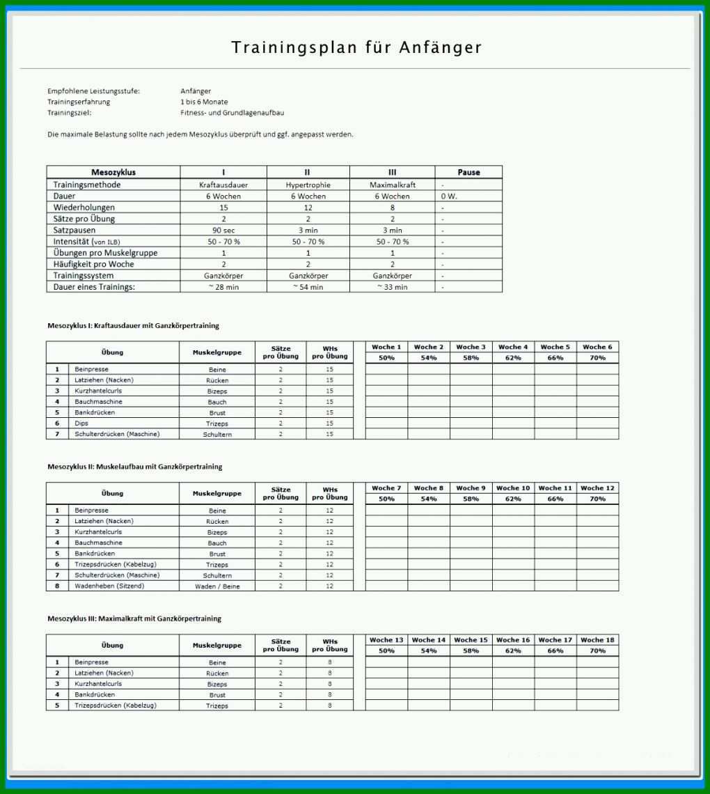 Wunderschönen Trainingsplan Pdf Vorlage 1209x1351