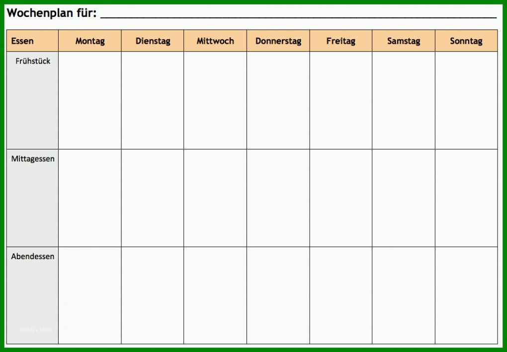 Phänomenal Wochenplan Vorlage 903904 - Vorlage Ideen