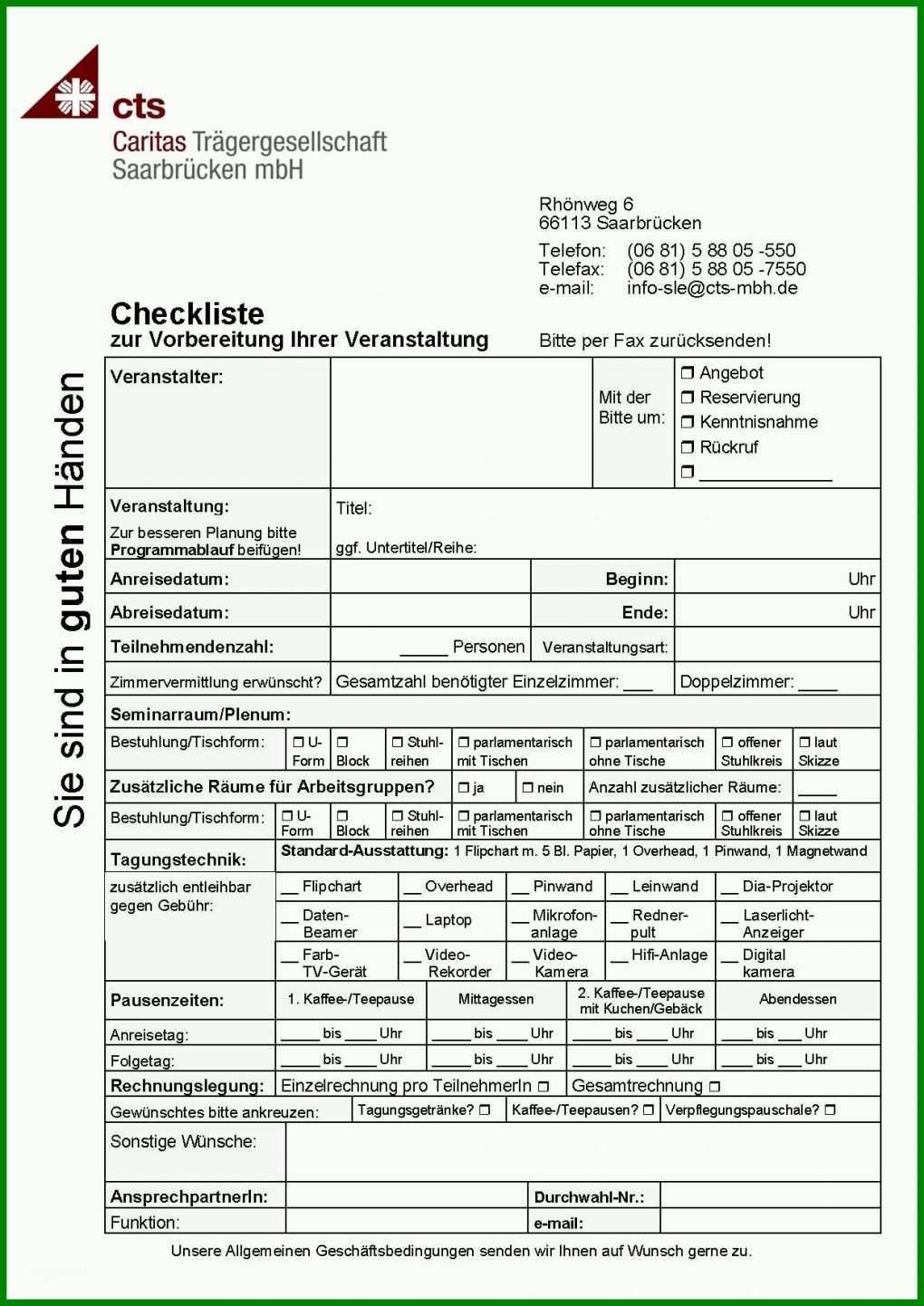 Bestbewertet Checkliste Für Veranstaltungen Vorlage 1241x1755