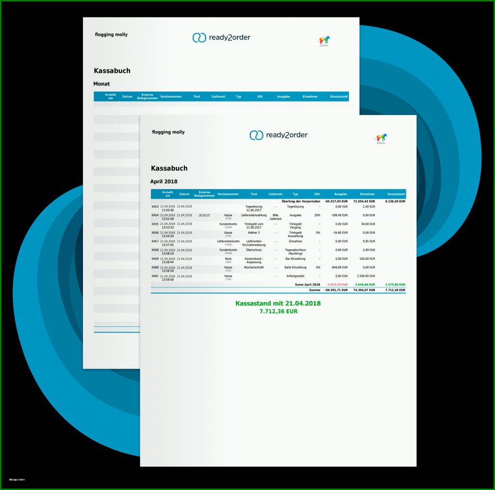 Beeindruckend Kassenbuch Führen Vorlage 2184x2160