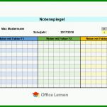 Allerbeste Notenliste Excel Vorlage 1130x612